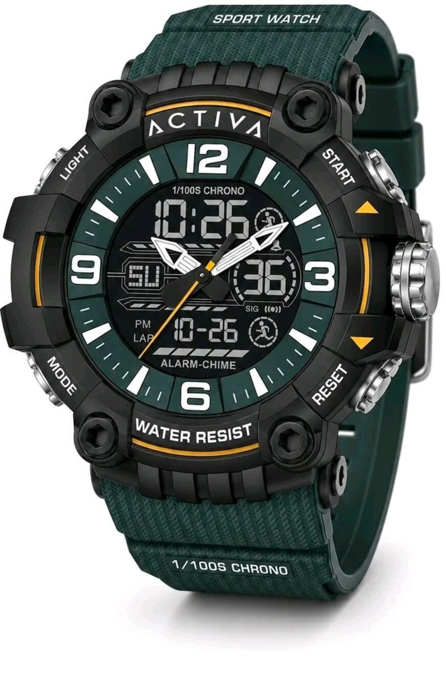 Activa X Invicta Digital Men's Watch - 58mm, Teal, Blue (ACW8089-004) #131